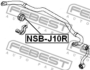 Втулка стабилизатора NSB-J10R FEBEST