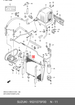 Конденсатор, кондиционер 95310-75F00 SUZUKI