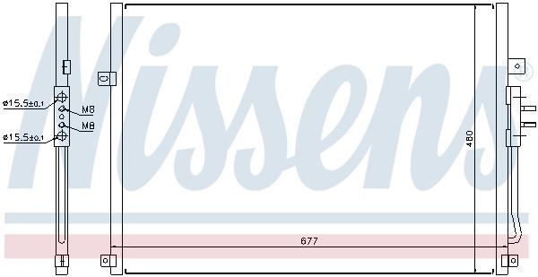 Конденсатор, кондиционер 94464 NISSENS