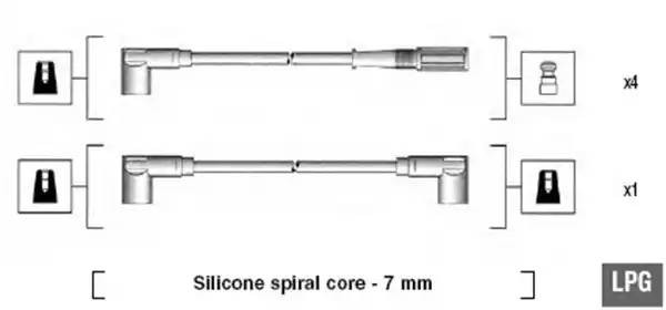 Ккомплект проводов зажигания 941095510593 MAGNETI MARELLI