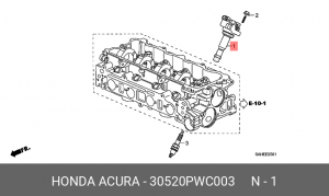 Катушка зажигания 30520-PWC-003 HONDA