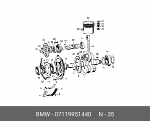 Пружина 07 11 9 951 440 BMW