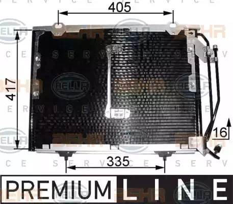Конденсатор, кондиционер 8FC 351 038-461 HELLA