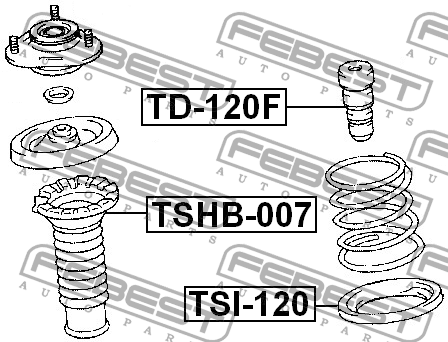 Проставка пружины подвески TSI-120 FEBEST