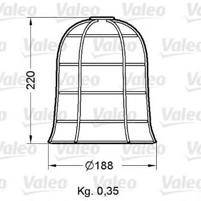 Вставка фары, фара рабочего освещения 040036 VALEO PHC