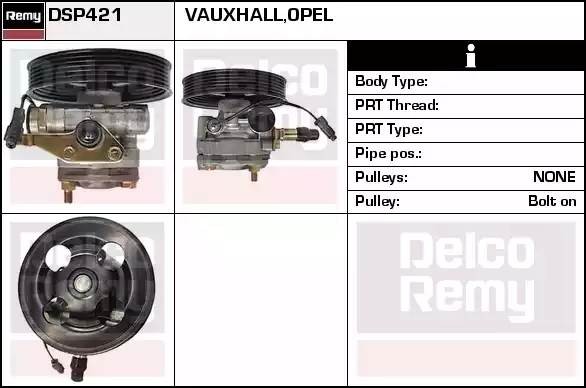 Гидравлический насос, рулевое управление DSP421 DELCO REMY