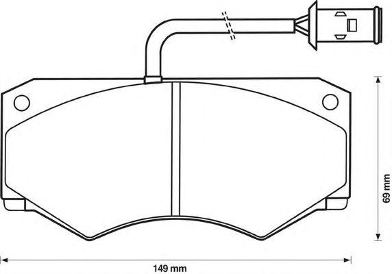 Комплект тормозных колодок, диско 571419B BENDIX JURID
