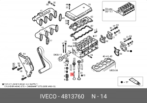 Впускной клапан 4813760 IVECO