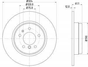 Тормозной диск MDC834 MINTEX
