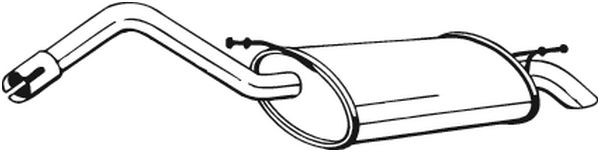 Глушитель выхлопных газов конечный 154-065 BOSAL