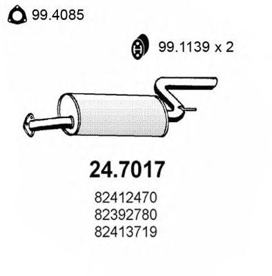 Глушитель выхлопных газов конечный 247017 ASSO