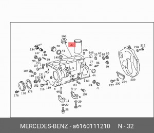 Гильза цилиндра ДВС A6160111210 MERCEDES BENZ