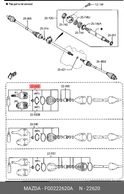 ШРУС FG02-22-620A MAZDA