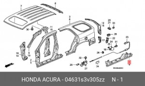 Панель порога 04631S3V305ZZ HONDA