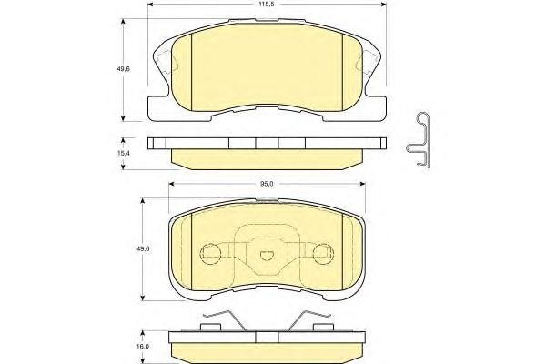 Комплект тормозных колодок, диско 6132209 GIRLING