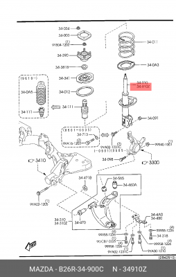 Амортизатор B26R34900C MAZDA