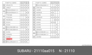 Водяной насос 21110AA015 SUBARU