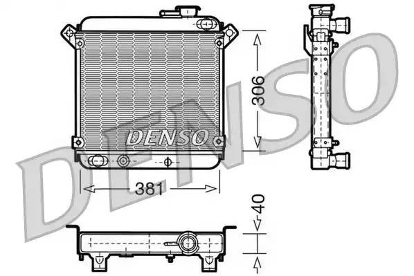 Радиатор, охлаждение двигател DRM09004 DENSO