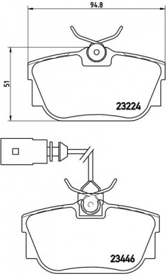 Комплект тормозных колодок, диско P85046 BREMBO