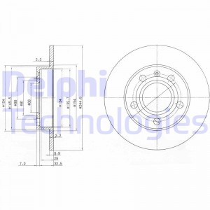 Тормозной диск BG2753 DELPHI