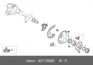 Болт крепления колеса 42119082 IVECO