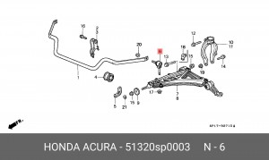 Тяга / стойка, стабилизатор 51320SP0003 HONDA