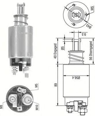 Тяговое реле, стартер 940113050295 MAGNETI MARELLI