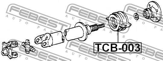 Опора карданного вала TCB003 FEBEST