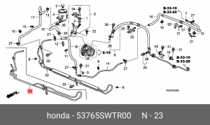 Радиатор масляный ГУР 53765SWTR00 HONDA