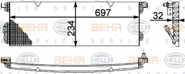 Конденсатор, кондиционер 8FC351317121 HELLA