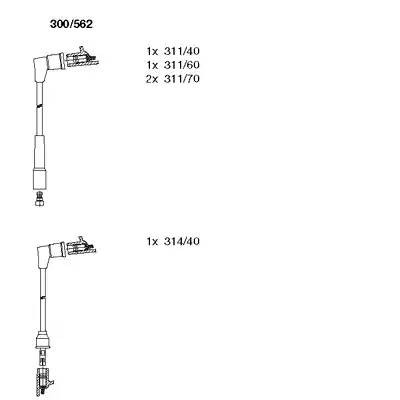 Ккомплект проводов зажигания 300562 BREMI