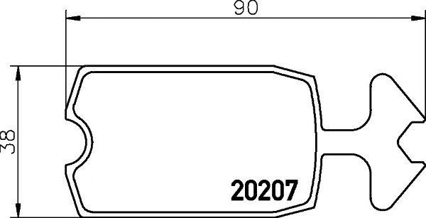 Комплект тормозных колодок, диско 2020709 TEXTAR