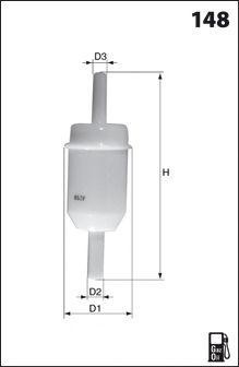 Топливный фильтр ELG5213 MECAFILTER
