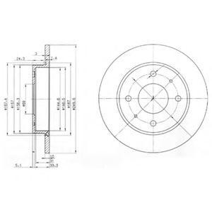 Тормозной диск BG3971 DELPHI