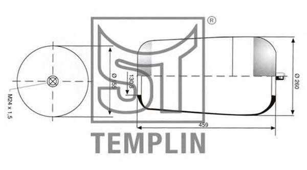 Кожух пневматической рессоры 040606006961 TEMPLIN