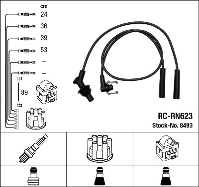 Ккомплект проводов зажигания RCRN623 NGK NTK