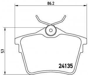 Комплект тормозных колодок, диско P61079 BREMBO