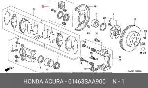 Суппорт тормозной (ремкомплект) 01463SAA900 HONDA