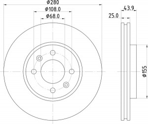 Тормозной диск MDC759 MINTEX
