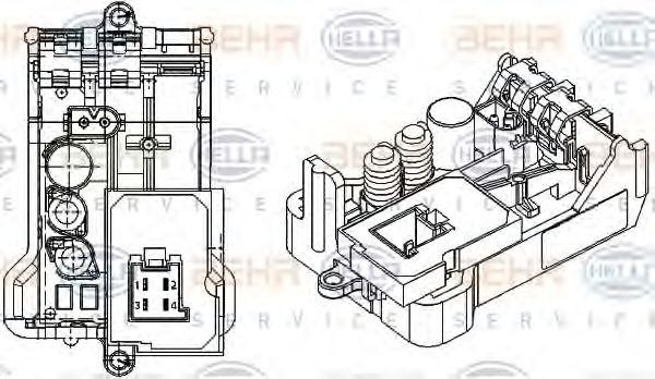 Сопротивление, вентилятор салона 5HL 351 029-061 HELLA