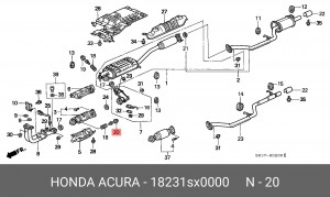 Болт подвески 18231SX0000 HONDA