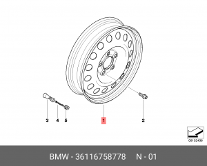 Диск колеса 36 11 6 758 778 BMW