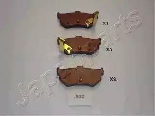 Комплект тормозных колодок, диско PP-800AF JAPAN PARTS GROUP
