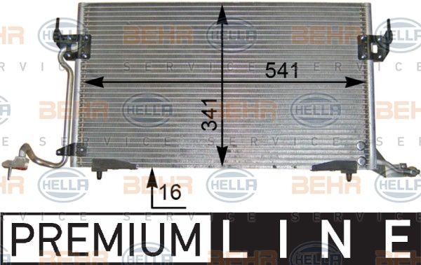 Конденсатор, кондиционер 8FC 351 036-401 HELLA
