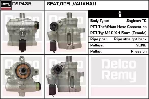 Гидравлический насос, рулевое управление DSP435 DELCO REMY