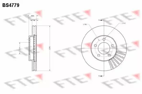 Тормозной диск BS4779 FTE
