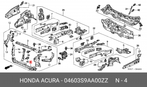 Поперечина кузова 04603S9AA00ZZ HONDA