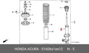 Амортизатор 51606S1EE12 HONDA