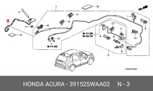 Основание антенны 39152SWAA02 HONDA