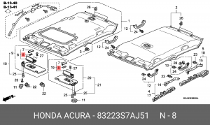 Лампа 83223S7AJ51 HONDA